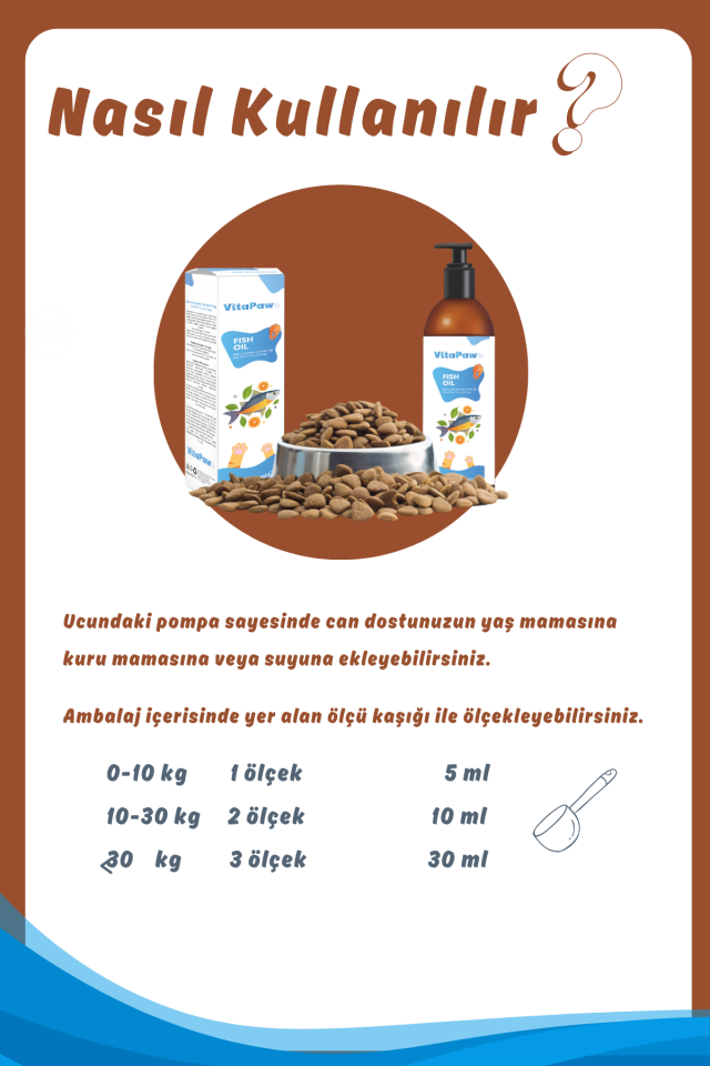 VitaPaw Kedi ve Köpekler İçin Omega 3 ve 6 İçerikli Balık Yağı – Tüy ve Genel Sağlık Destekleyici