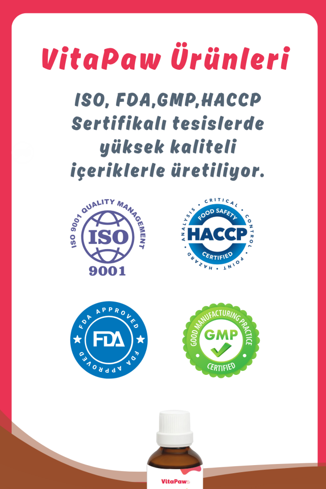 VitaPaw Plus B Kediler Için Tüy Dökümünü Azaltan, Besleyen Tüy Sağlığı Damlası Kedi Tüy Döküm Önleyici 50 ml